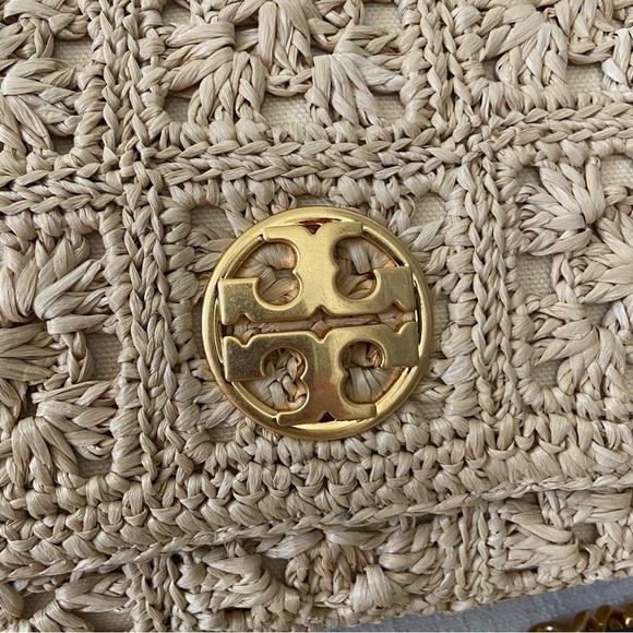 TORY BURCH NWOT Raffia Crossbody Shoulder Bag - Picture 4 of 7